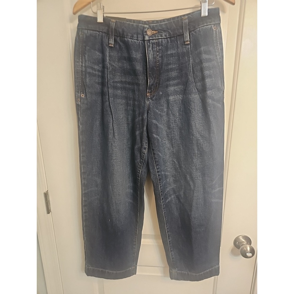 Banana republic factory luxe mid rise straight dark wash jeans size 29/8